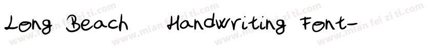 Long Beach   Handwriting Font字体转换